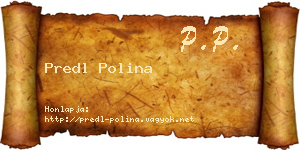 Predl Polina névjegykártya